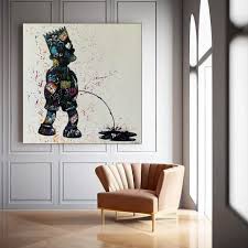 abstracte kunst aan de muur