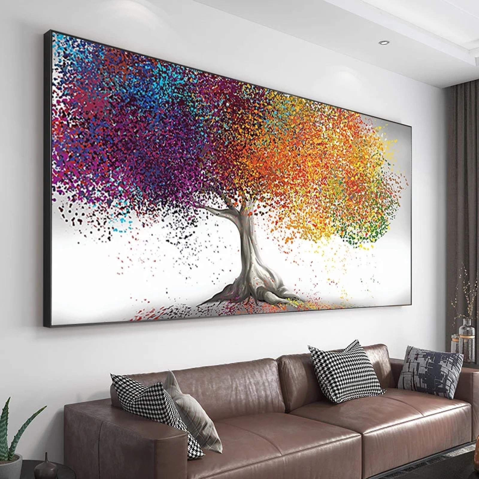 kunst aan de muur woonkamer